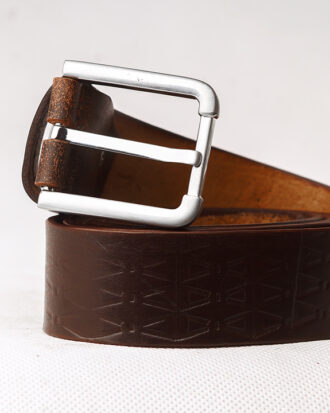 Indulgence Amira Plain Leather Belt - Brown