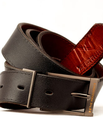 Indulgence Sanwo-Olu Raw Italian Leather Belt - Black