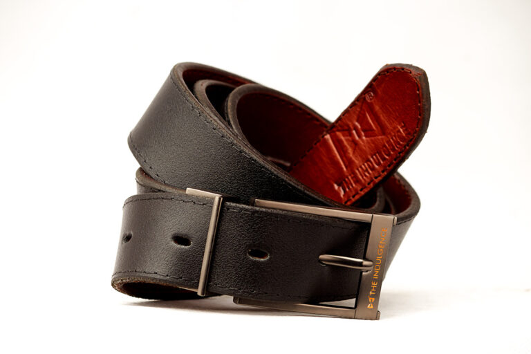 Indulgence Sanwo-Olu Raw Italian Leather Belt - Black