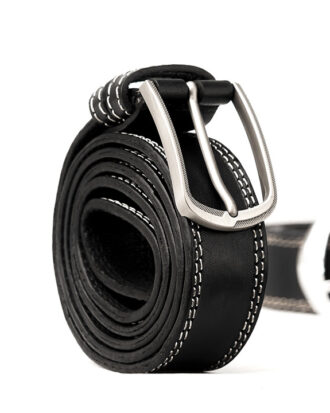 Hassan Italian Leather Belt - Black