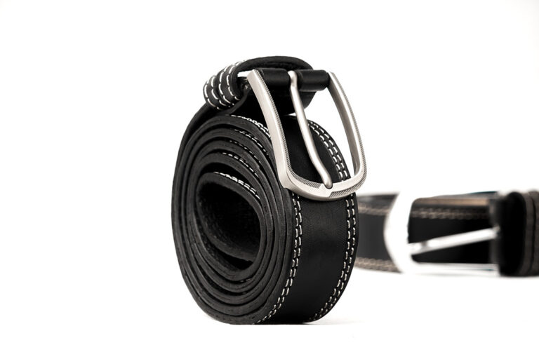 Hassan Italian Leather Belt - Black