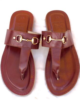 Mr Zimmani Leather Slippers - brown