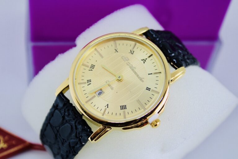Saint Alexandra Black Leather Wristwatch
