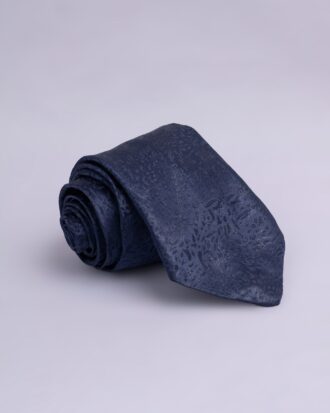Navy blue plain Tie