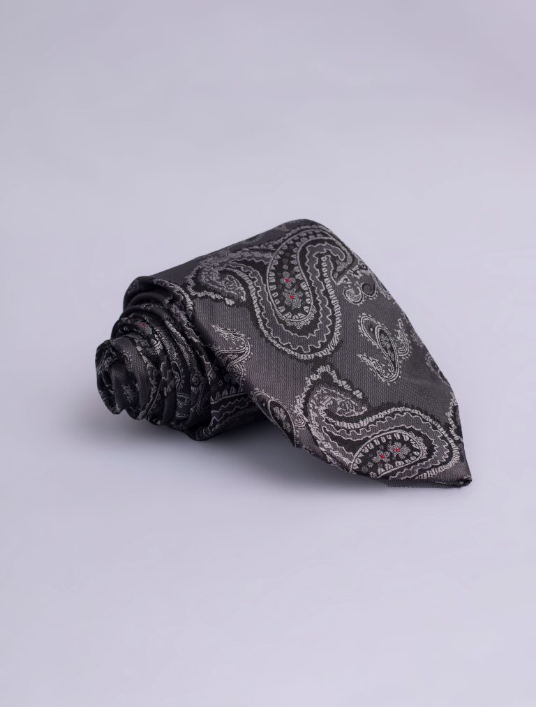 Thames Grey Paisley Tie