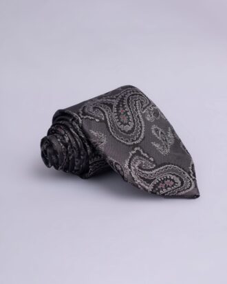 Thames Grey Paisley Tie