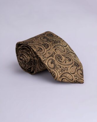 Onojo Gold Paisley Tie