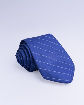 Blue & White Thin Stripe Tie