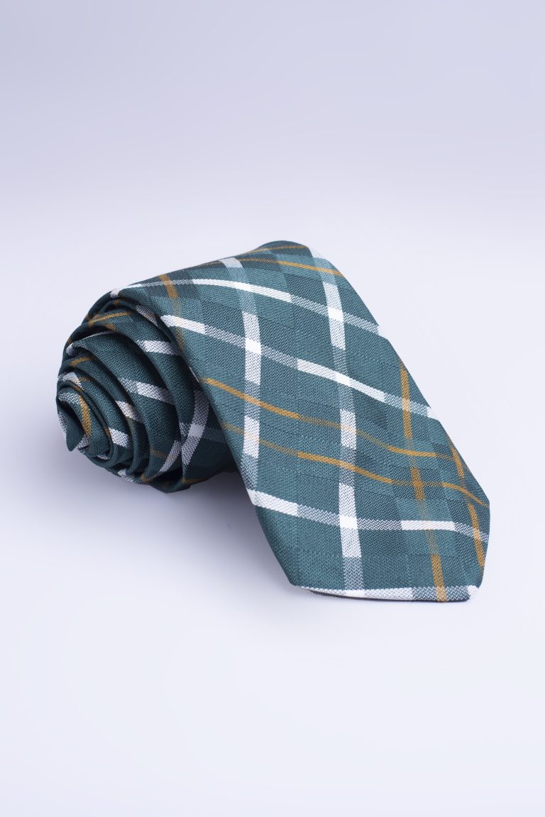 Green-White & Yellow Tie