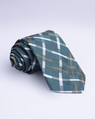 Green-White & Yellow Tie