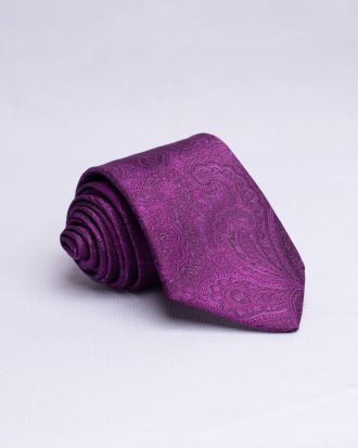 Etuk purple paisley Tie