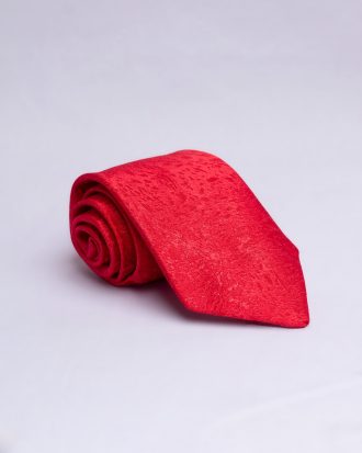 Red plain marbled Tie