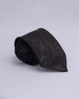 Black Plain Marble Tie