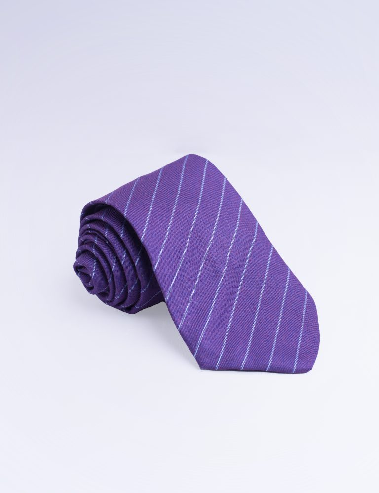 Purple & Blue Thin Stripe Tie