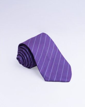 Purple & Blue Thin Stripe Tie