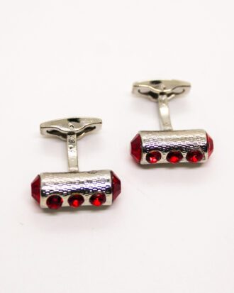 Ruby Red Cylindrical Cufflinks - Adebamge