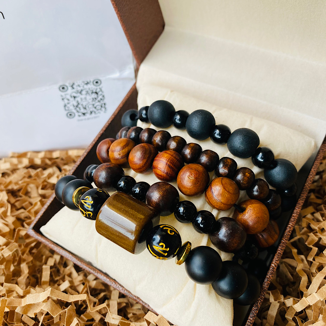Dike Men's Bracelet Set ( Brown bracelet )