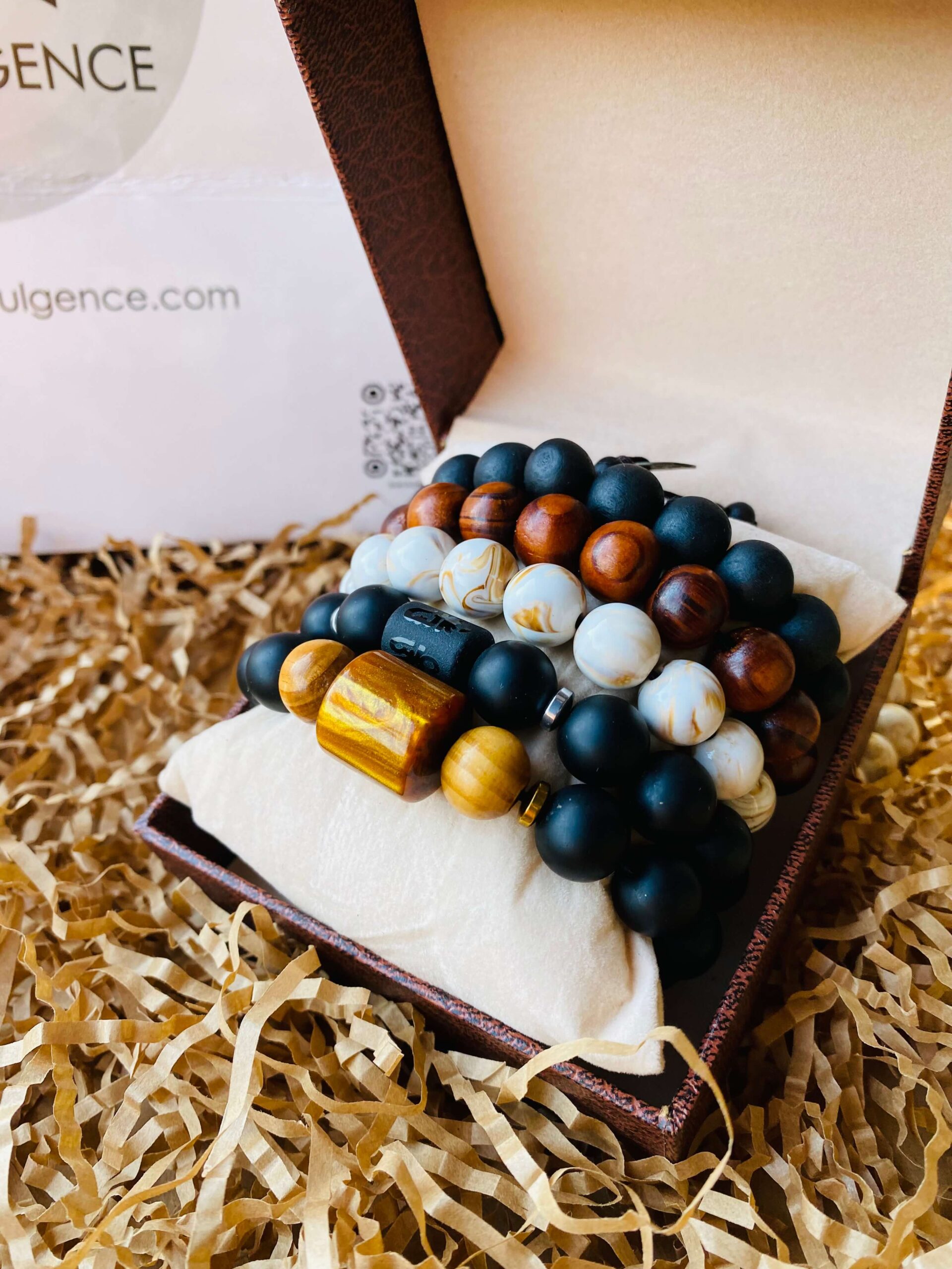 mens bracelet set pluto white black brown bracelet