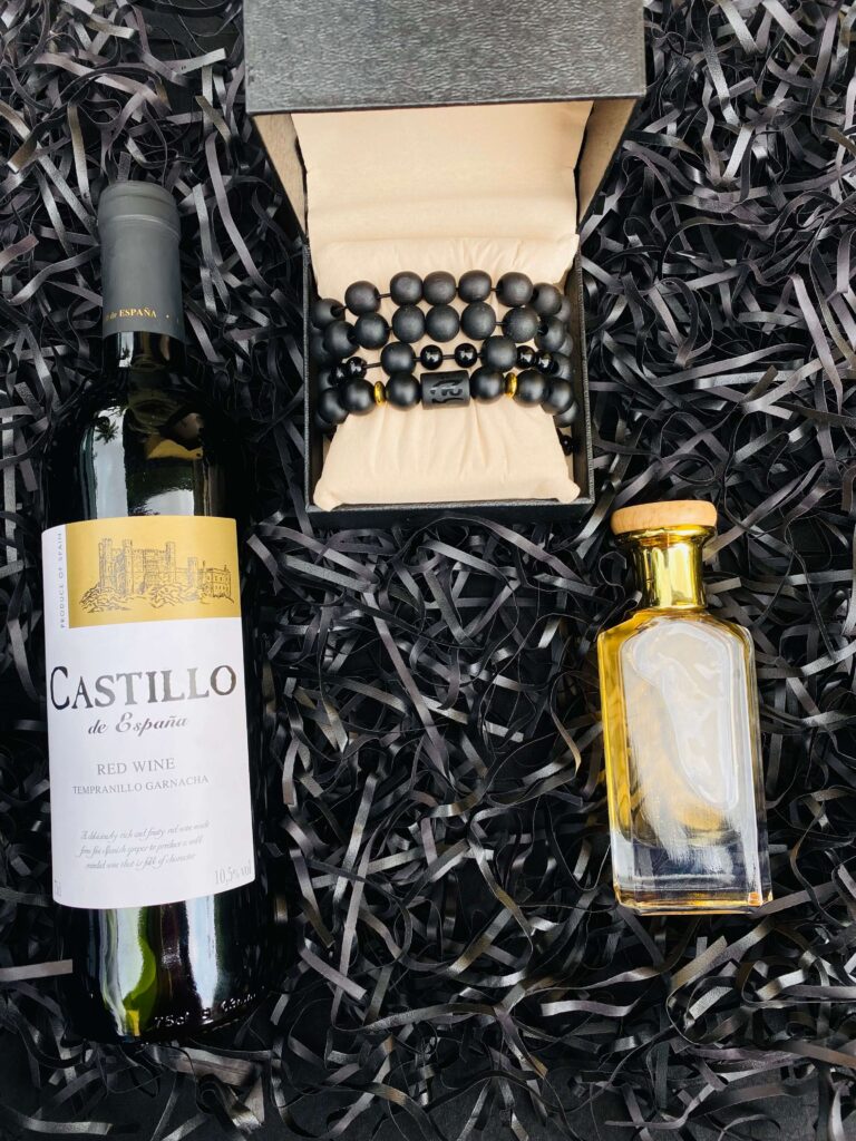 Ali Luxury Gift Boxes for him in Lagos bracelet wine and perfume