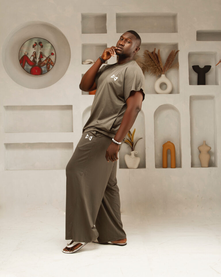 THE INDULGENCE CITY BOY 2 PIECE. Army Green ( sleeveless Top with Joggers ) - Image 5