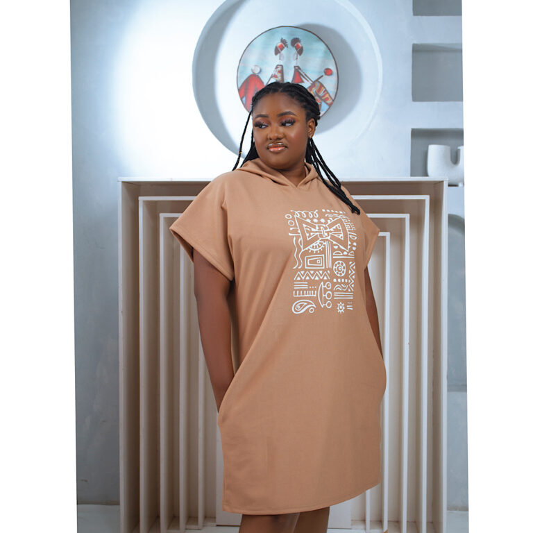 The Indulgence short dress carton brown Danshiki