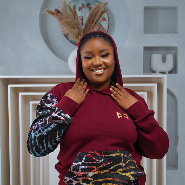 wine Ankara hoodie African craft the indulgence