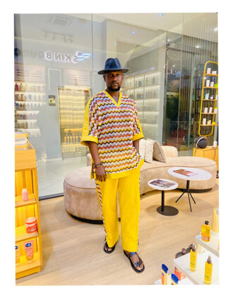 IDAN luxury Mustard Yellow Lace V Neck with Baggy Trouser Two Piece by The Indulgence