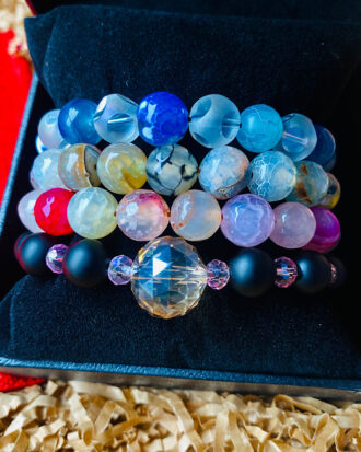 women's pink multicolored Bracelet set Nefertiti Theindulgence
