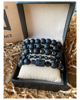 customized black bracelet for men (kante) Theindulgence