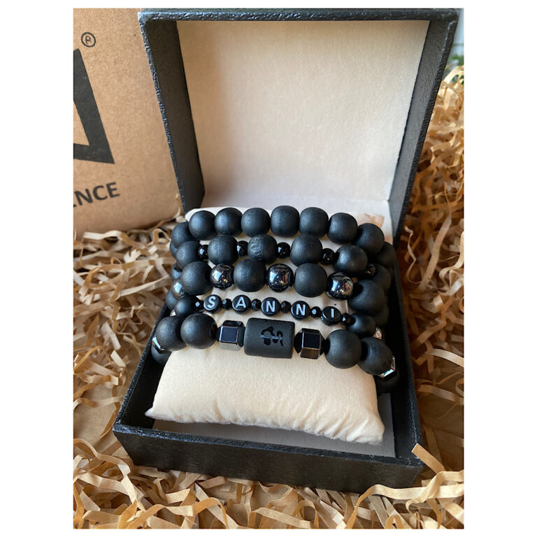 customized black bracelet for men (kante) Theindulgence