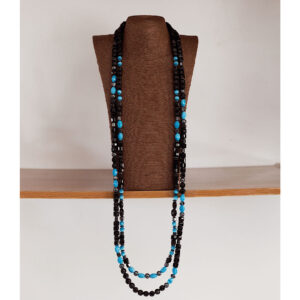 Azure Dominion by The Indulgence – Black & Blue Bead Neckbead