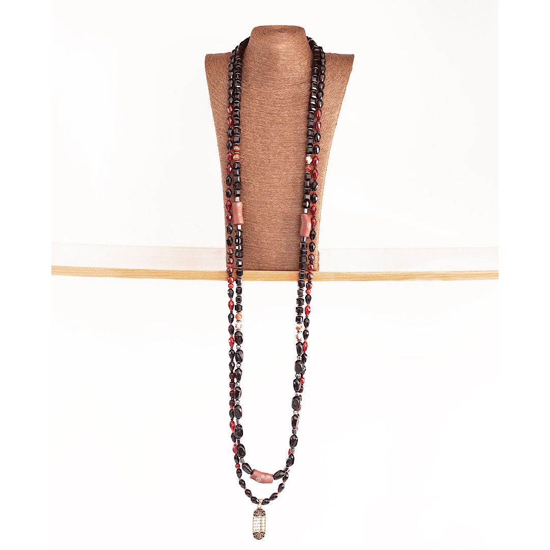 coral-wedding-black-neck-beads-lagos-nigeria