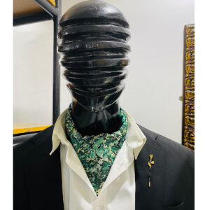 Green Floral Silk Ascot Cravat Tie - Mr Demola by The Indulgence