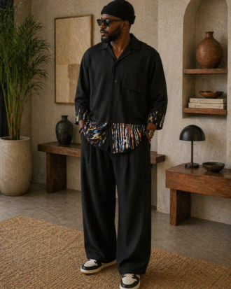 Black Mens Two Piece (Mensah)