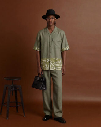 Army green mens two piece mensah sig 2