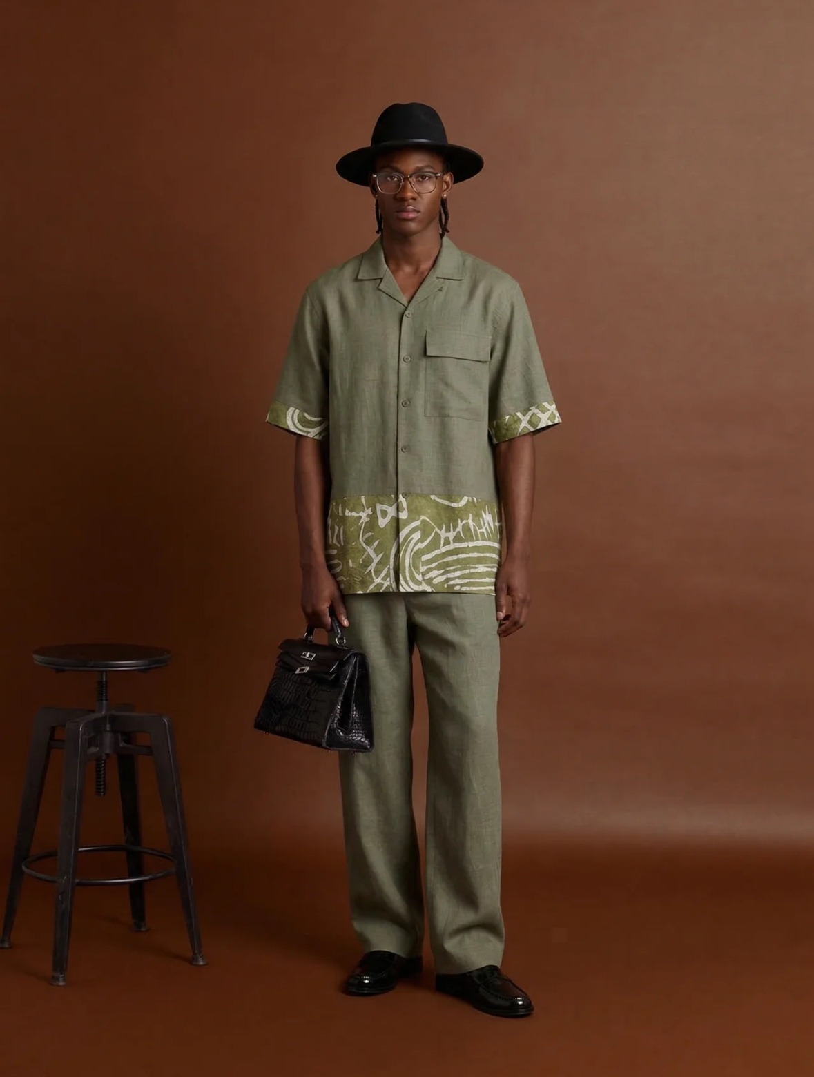 Army green mens two piece mensah sig 2