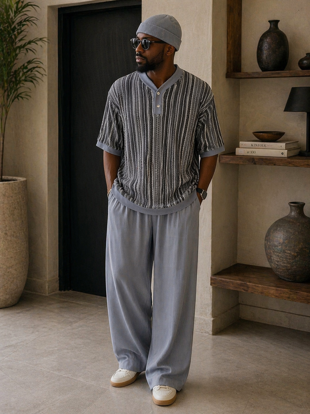 Ash Mens Two Piece Lounge Outfit (Big Boy)