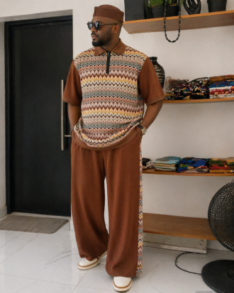Brown Mens Two piece outfit (Golfer Brown)