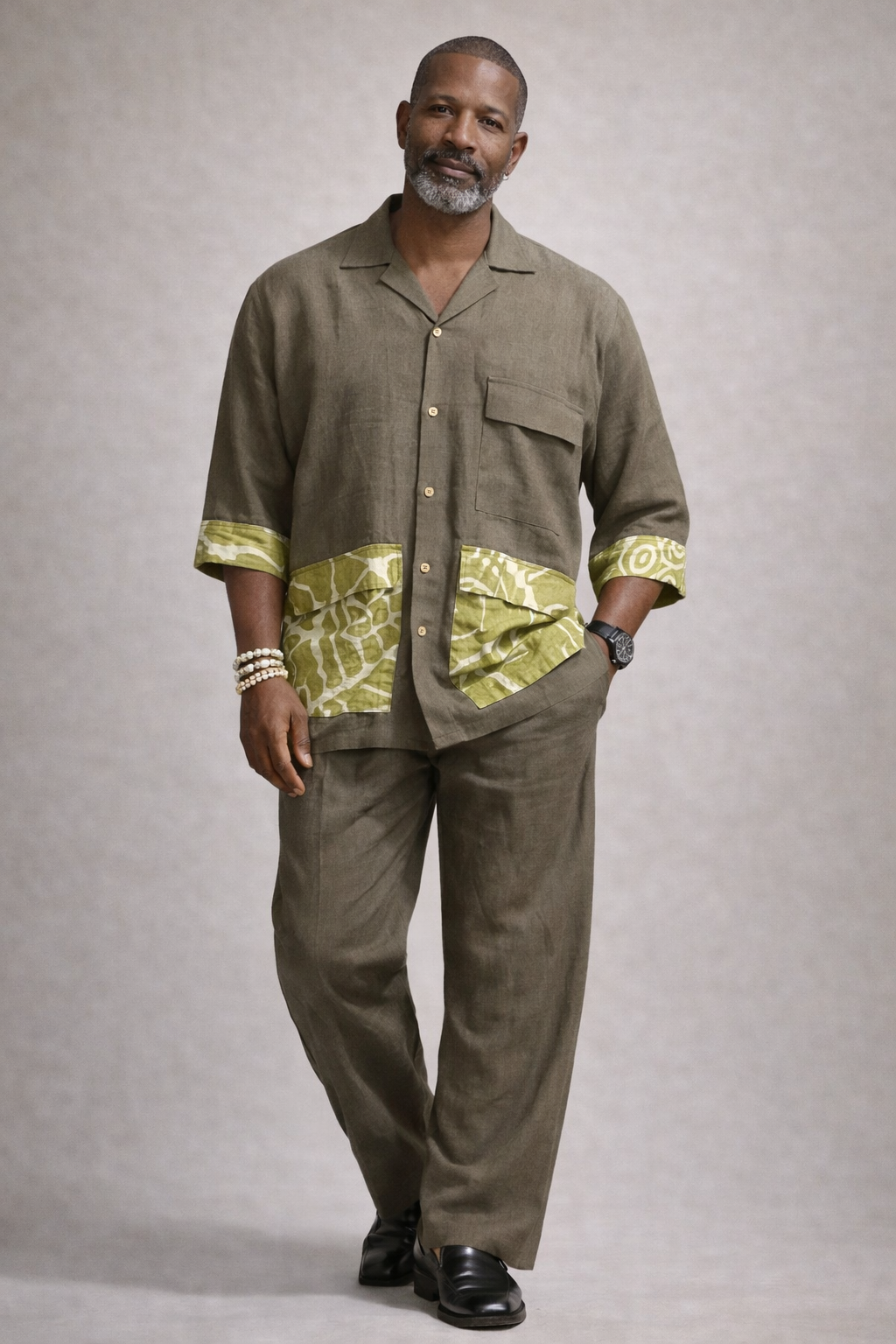 army green mens two piece gen m