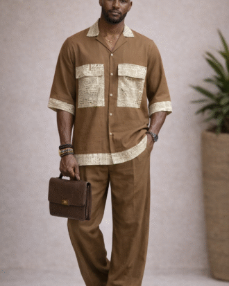 brown two piece Gen M
