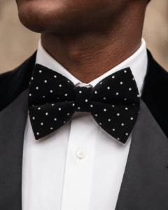 Black Polka Dot Bow Tie