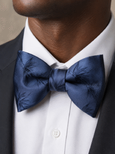 Midnight Sapphire Floral Bow Tie