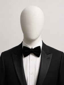 Black Men’s Velvet Bow Tie (Falano Double)