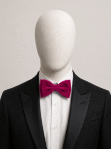 Fuchsia Pink Men’s Velvet Bow Tie (Falano Double)
