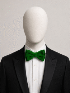 Kelly Green Men’s Velvet Bow Tie (Falano Double)
