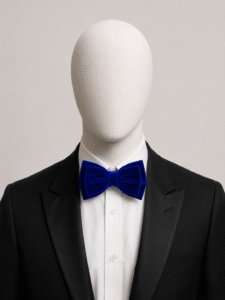 Royal Blue Men’s Velvet Bow Tie (Falano Double)