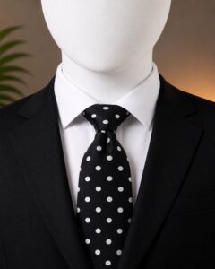 Black Polka Dot Men’s Tie (The Indulgence)