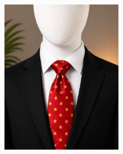 Red Polka Dot Men’s Tie (The Indulgence)