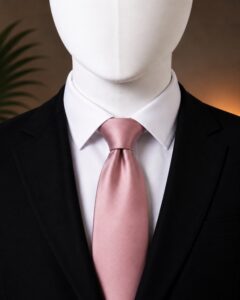Plain Rose Gold Silk Men’s Tie (The Indulgence)