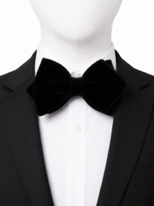 Black Classic Diamond Velvet Bow Tie